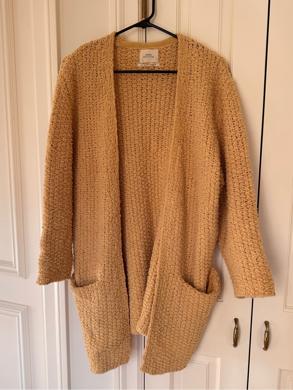Cozy Open-Front Chunky Knit Cardigan - Camel- Urban Outfitters